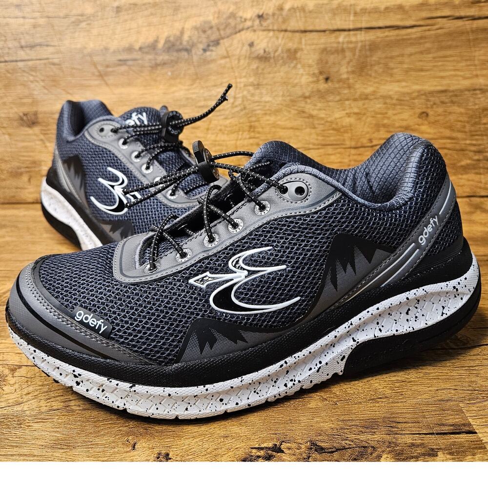Gdefy Grey Mighty Walk Black Grey Walking Comfort Sneaker size 8